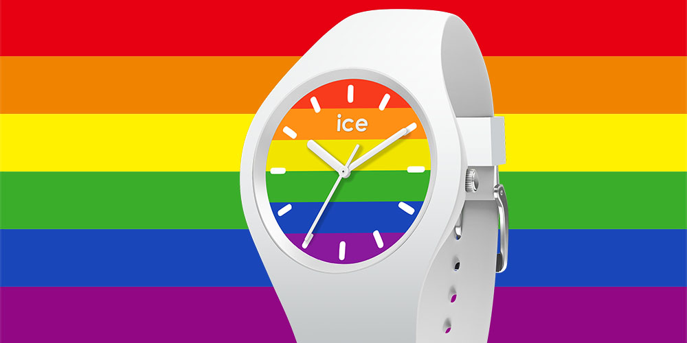 希少 デジタルウォッチ ブロック 虹色 レインボー カラフル 腕時計